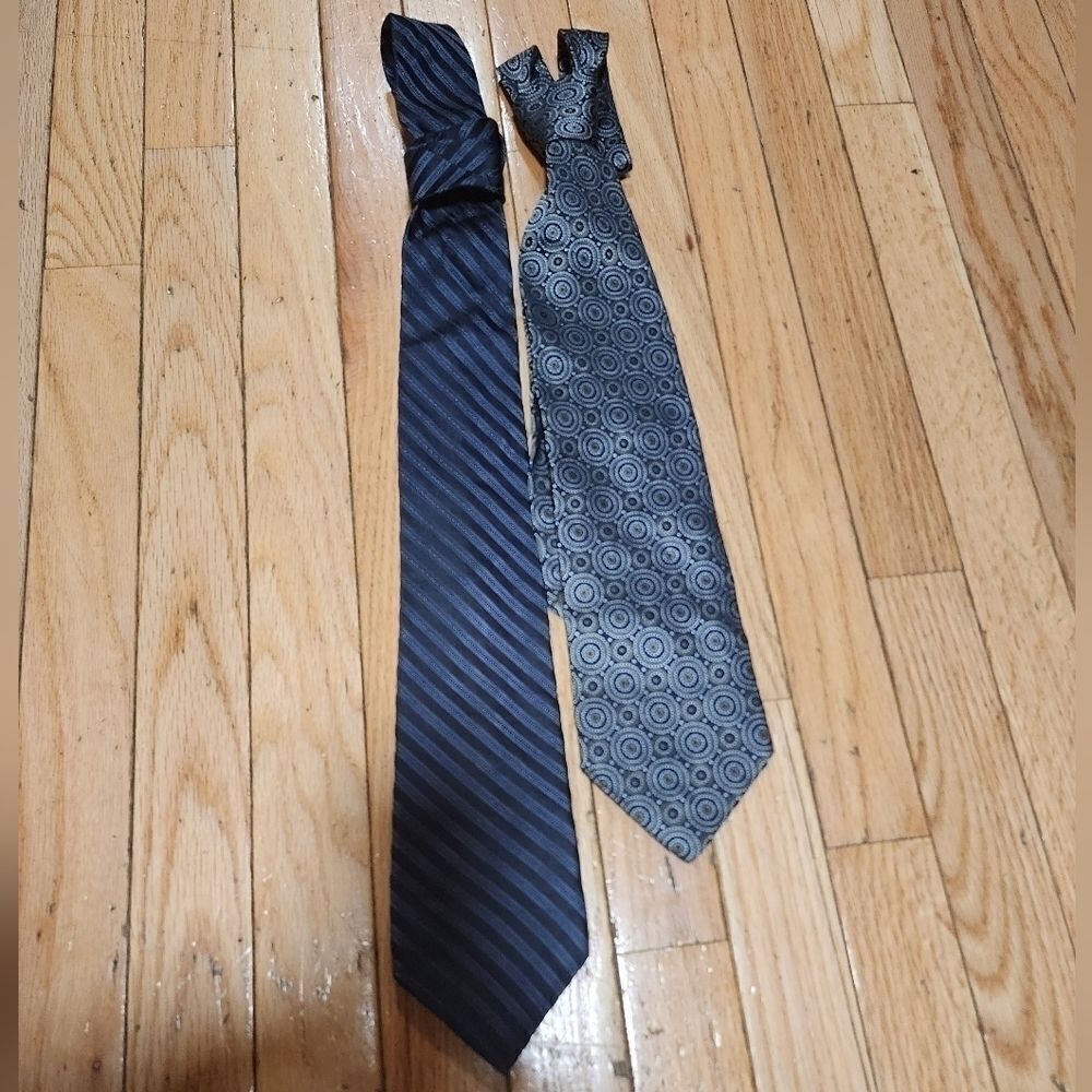 DKNY & Zanetti Men's Dress Tie Bundle 2Pc